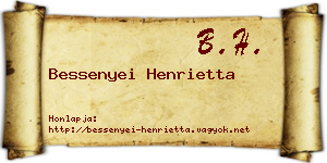 Bessenyei Henrietta névjegykártya
